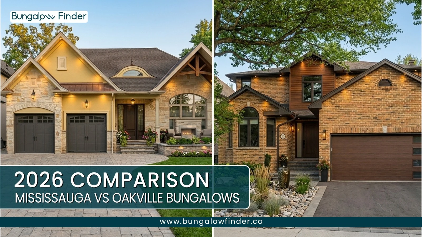Mississauga vs Oakville 2026: Bungalow Comparison Guide Mississauga vs Oakville 2026: Bungalow Comparison Guide