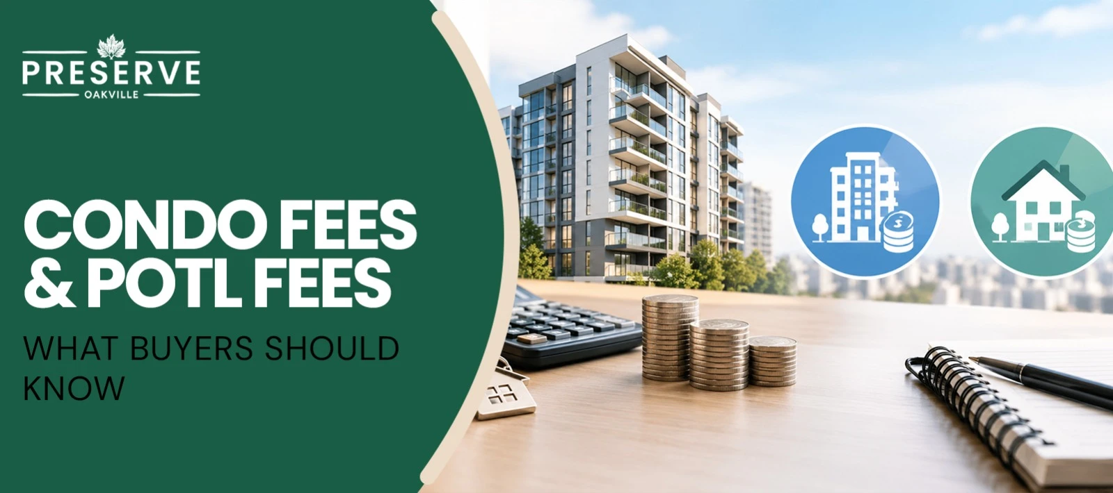 Oakville condo fees and POTL fees guide in The Preserve detailing coverage, mortgage impact, and documents to review.