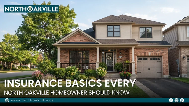Suburban brick home in North Oakville covering home insurance cost, sewer backup, and overland flood coverage Ontario